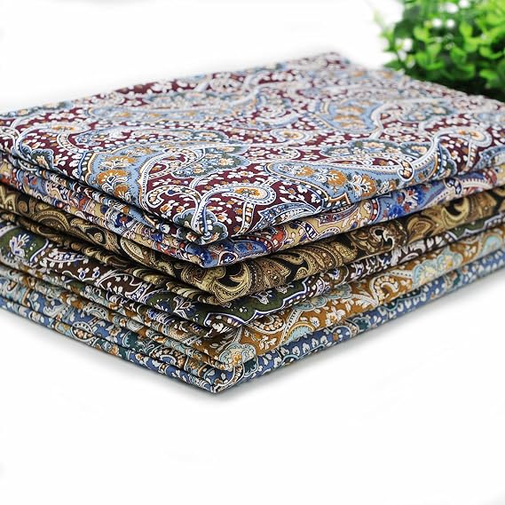Fat Quarter Cotton Fabric Pre-Cut Quilting Assortments Craft Cloth Bundle Squares DIY for Sewing Crafting Rose Flavor(18 by 20.5Inch)