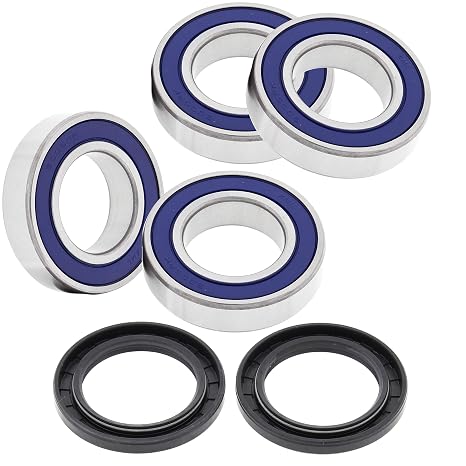 BossBearing Both Rear Wheel Bearings and Seals Kit for Suzuki LTF500F LTF500F Vinson 2002 to 2007