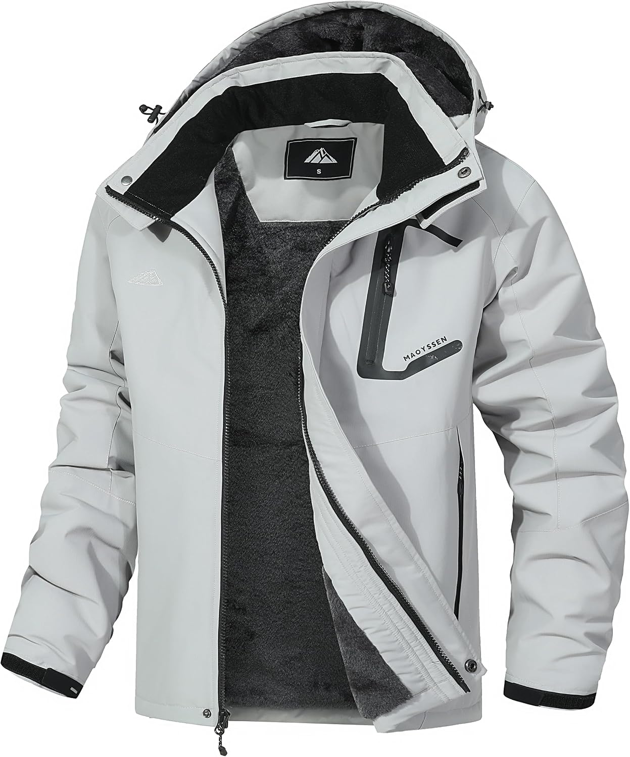 Men's Mountain Ski Jacket Waterproof Winter Coat Warm Snowboarding Jacket Snow Windbreaker Hooded for Hiking