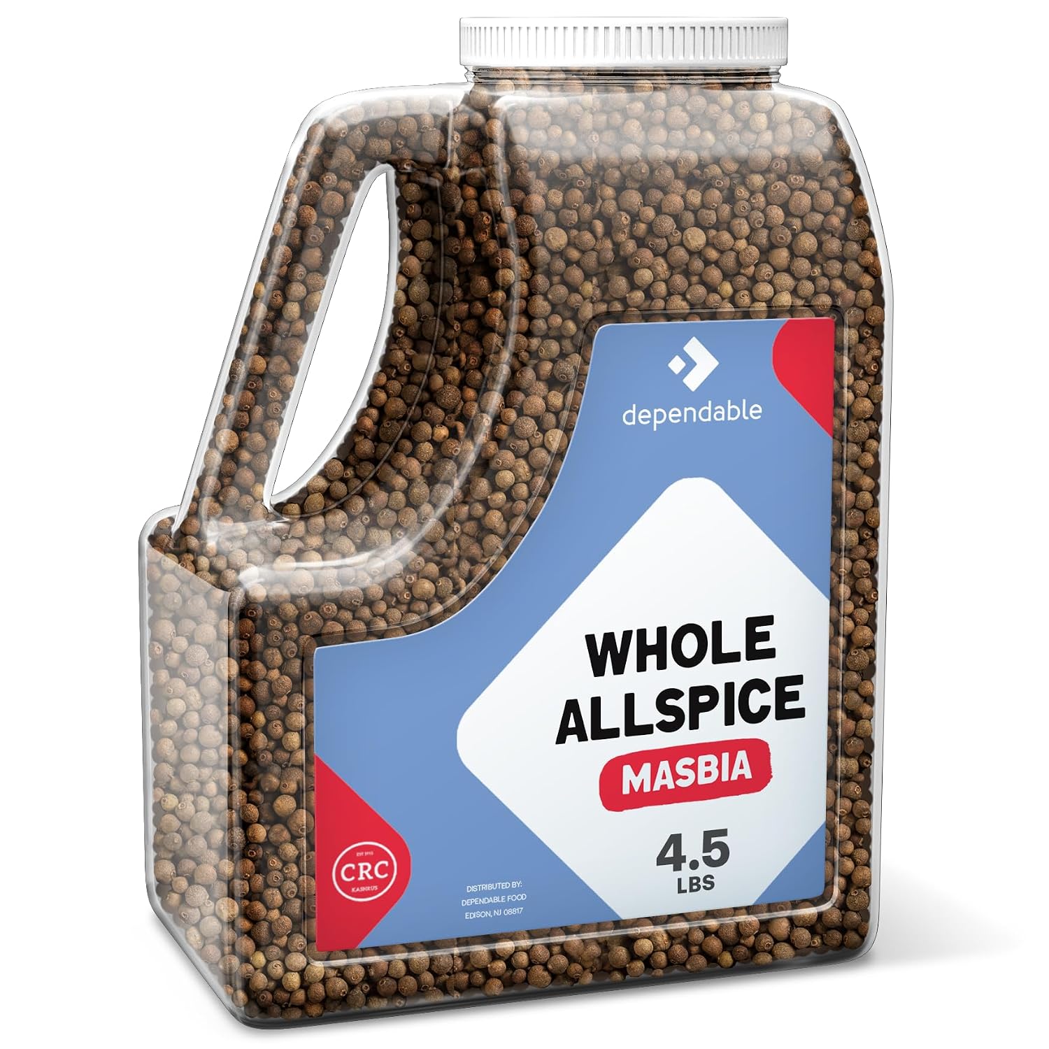 Dependable Foods Whole Allspice – 4.5 Lb. Bulk Jar - Non-GMO, Kosher, Salt-Free, Allergen-Free Seasoning | Aromatic Infusion