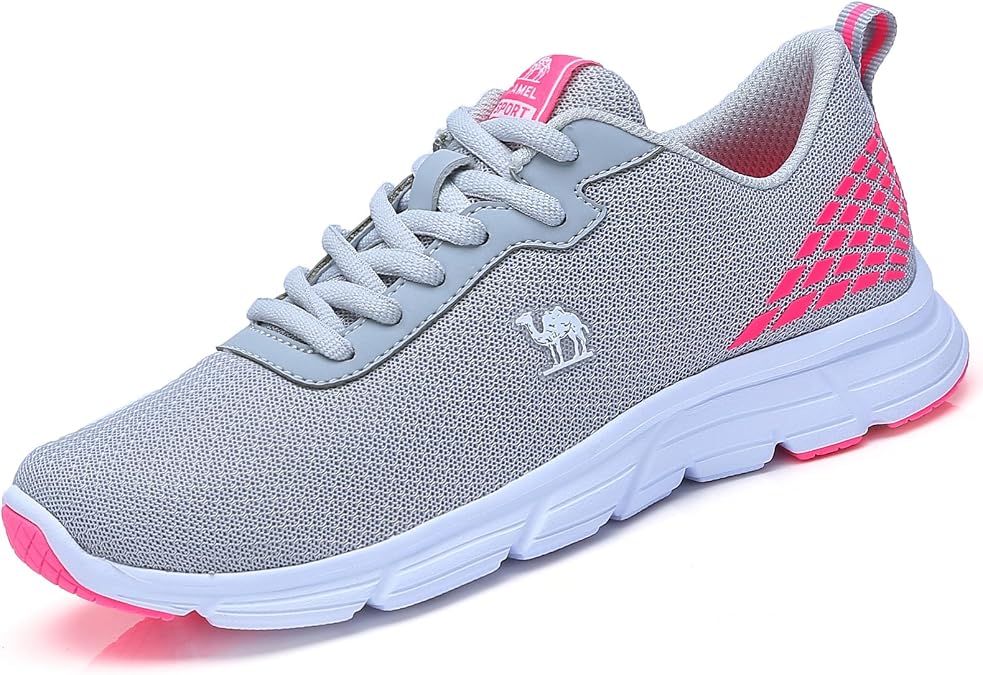 CAMEL Women's Lightweight Running Shoes Athletic Fashion Sneakers Casual Walking Shoes Grey