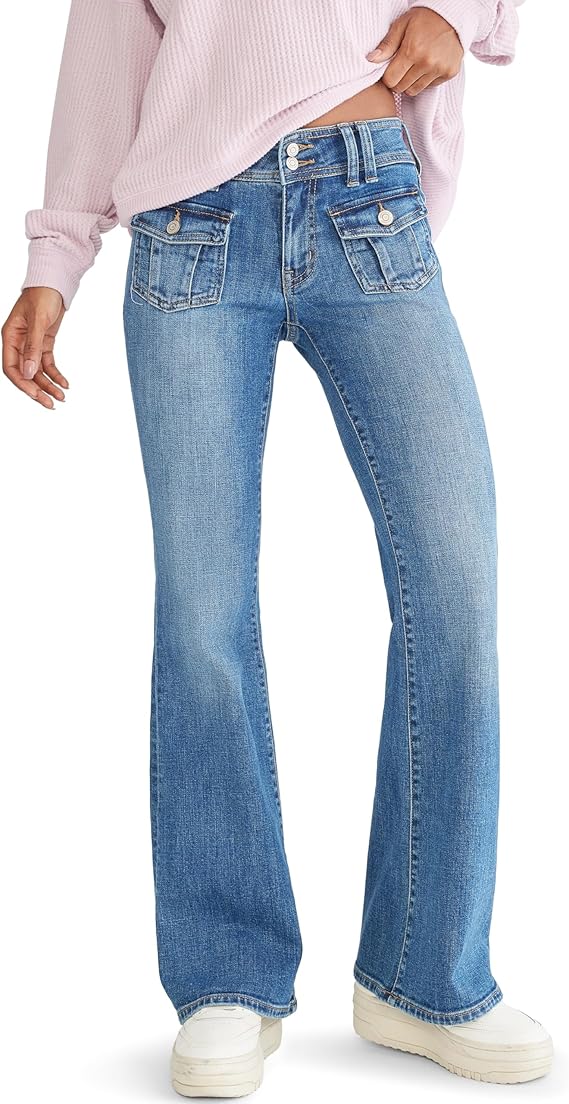 Aeropostale Women's Low Rise Flare Jean