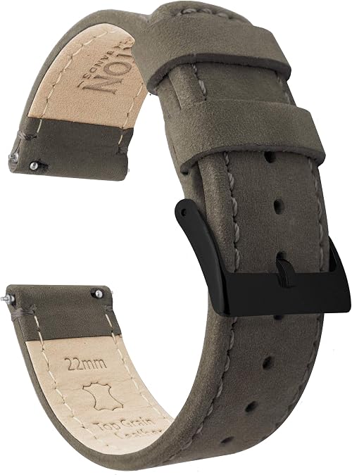 BARTON WATCH BANDS - Top Grain Leather Watch Bands Compatible with Apple Watch Models - 1, 2, 3, 4, 5, 6, 7, 8, 9, 10, SE, Ultra & Ultra 2