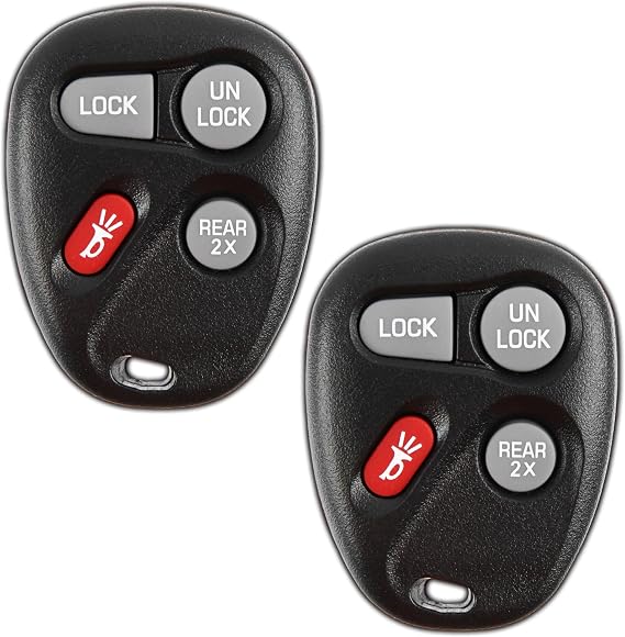 KeylessOption Key Fob Replacement for 1996 1997 1998 1999 2000 2001 2002 Buick Cadillac Chevrolet GMC Oldsmobile Pontiac Keyless Entry Remote Control, 4-Button 16245100-29 - 2 Pack