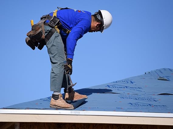 Synthetic Roll Roofing Underlayment 4' x 50' Repair Roll Blue Color Replaces 30# Roofing Felt Liner Lighter Weight and 20x Stronger Than Felt, !