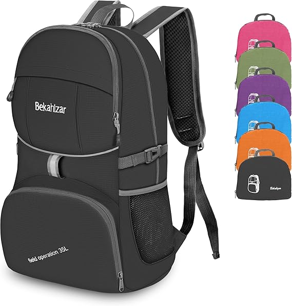 Lightweight Foldable Backpack 35L Hiking Daypack Packable Day Bag For Men Women Outdoor Travel Walking Camping