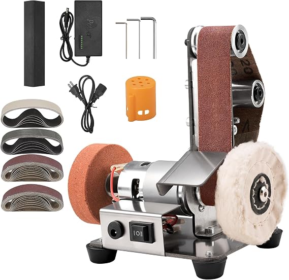 Sbestily 3-in-1 Mini Belt Sander Grinder Machine, Electric Knife Sharpener
