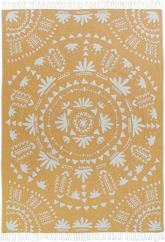 Sand Cloud Turkish Beach Towel - Quick Drying & Sand Resistant, Extra Large | 100% Organic Cotton Yarn - Towel for Beach, Picnic Blanket or Throw - As Seen on Shark Tank - Boho Honey XL