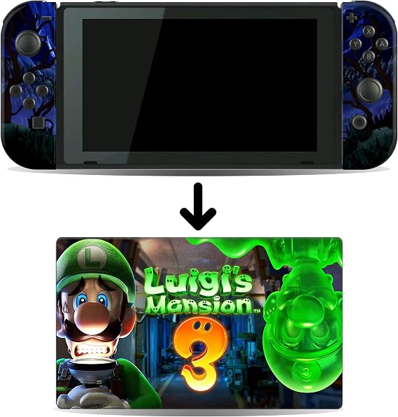 Luigi's Mansion 3 Game Skin Compatible with Nintendo Switch Console and Dock