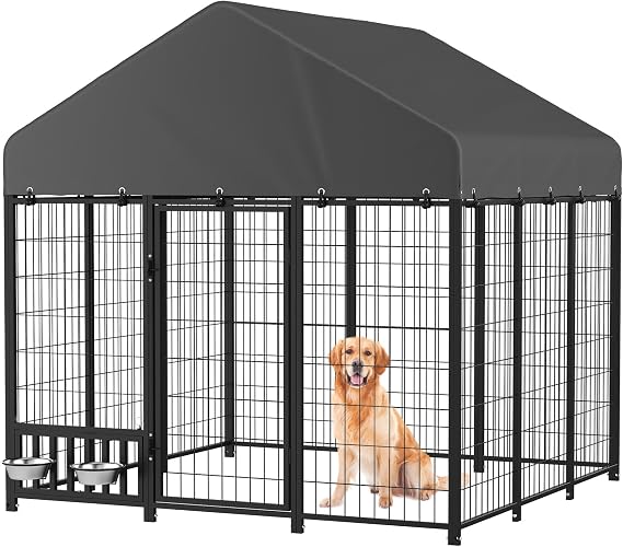 6x6 Ft Outdoor Dog Kennel, Small Dog Run