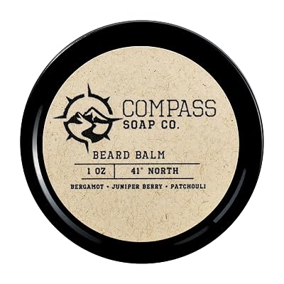 Compass Soap - 41 North | Beard Balm for Men | Best Beard Softener for Men with Nourishing Oils, for Healthier & Fuller Facial Hair Growth, 1 oz.