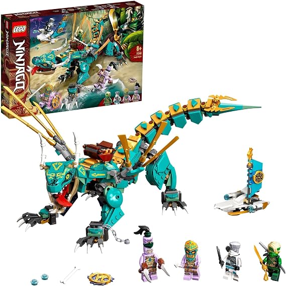 LEGO NINJAGO 71746 Jungle Dragon, Toy Blocks, Present, Ninja, Dragons, Boys, Ages 8 and Up