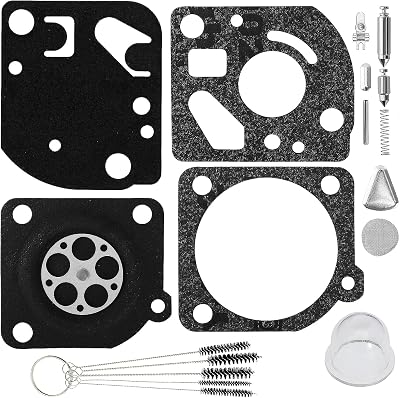 Carburetor Rebuild Kit Carb Repair Set Compatible with Zama RB-47 C1Q C1U Weed Eater Craftsman Blower Poulan Trimmer Brushcutter Oleomac Efco 640 750 8510 8742 Emak Jet 300 400 C1Q-E3 C1U-W10