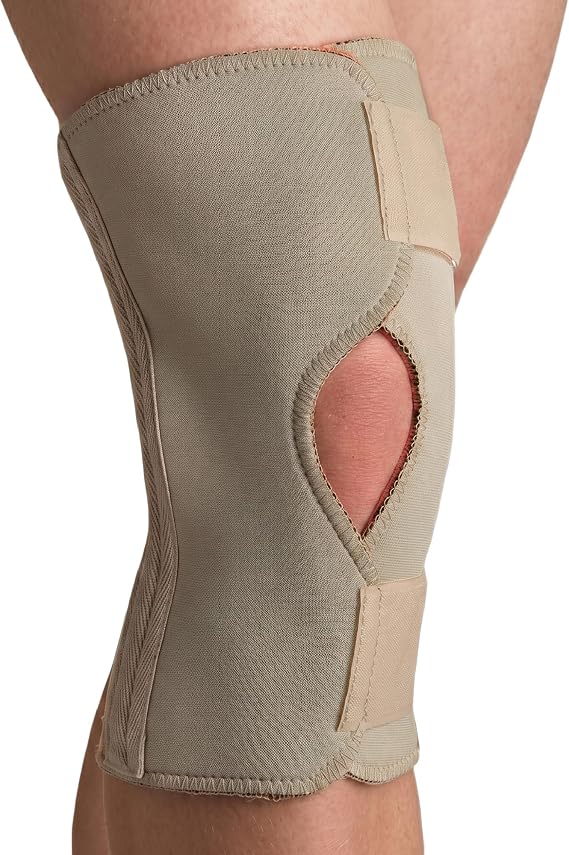 Thermoskin Open Knee Wrap Stabilizer, Knee Brace, Beige, Small