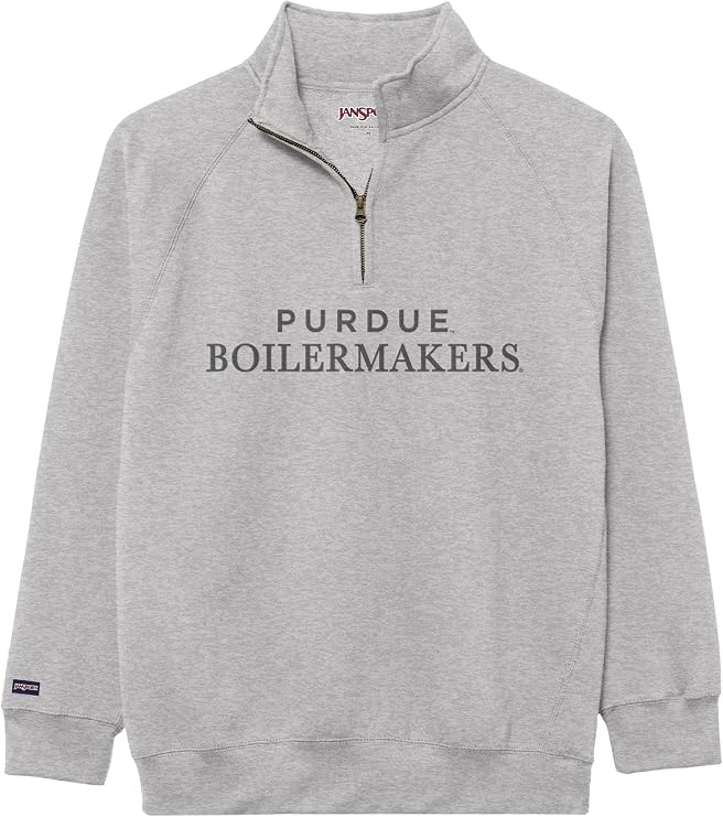 JanSport NCAA Officially Licensed Rival Quarter Zip Sweatshirt, Long Sleeve Unisex, Cotton-Polyester Blend, Stand-Up Collar