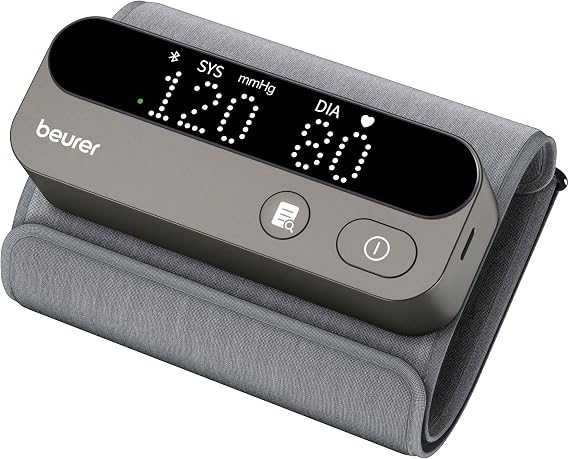 Beurer BM59 Elite 900 Upper Arm Blood Pressure Monitor, Tubeless One-Piece Cuff, Irregular Heartbeat Detection, LED Risk Indicator, Accurate & Clinically Proven, Bluetooth, 240 Memory Sets, FSA-HSA