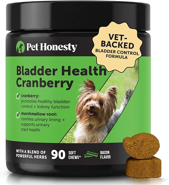 Pet Honesty Vet Recommended Cranberry Supplement for Dogs, 90 Ct, Bacon