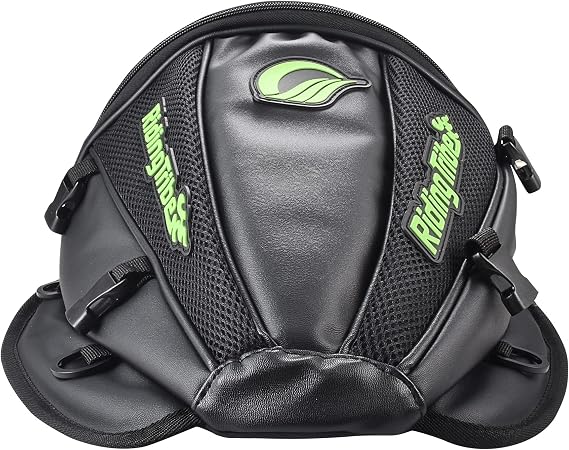 KATUR Motorcycle Backseat Tank Bag Multifunctional Waterproof PU Leather Storage Saddle Bag Motorbike Rear Seat Super Light Tail Accessories Bags -Black