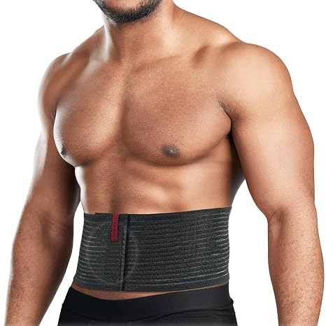ORTONYX Umbilical Hernia Belt for Men Women, Abdominal Binder 6.25" Band | Premium Hernia Pad. Full-Surface Hook-and-Loop Adjustment. Navel, Ventral, Epigastric, Incisional, and Belly Button Hernia