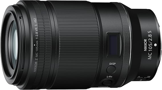 Nikon NIKKOR Z MC 105mm f/2.8 VR S | Professional Macro Prime Lens for Z Series mirrorless Cameras | Nikon USA Model | 1 Magnification, 0.29 M Min Focus, 4.5-Stop VR, 62 Mm Filter, ~630 G