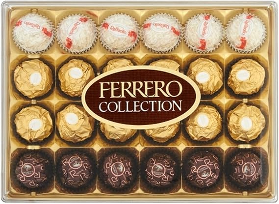 24 Ferrero Rocher Collection chocolat truffes - Raffaello, RondNoir, Rocher. 269g de plaisir