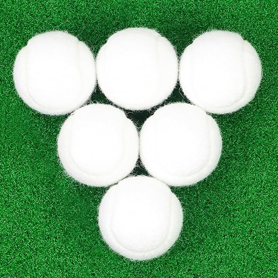 Tennis Balls, 6 Pack High Elasticity Practice Tennis Balls with Mesh Bag, Ideal for Beginner, Exercise Playing Balls for Pet Dog