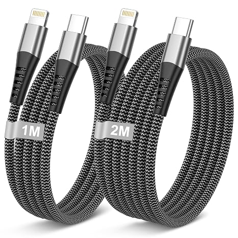 USB C to Lightning Cable [2M+1M] MFi Certified, iPhone Fast Charger Lightning Cable Type C Charger Cable Fast Charging iPhone Charger Cable for iPhone 14 Pro Max /13 Pro/12/12 Mini/11/XS/XR/8Plus/iPad