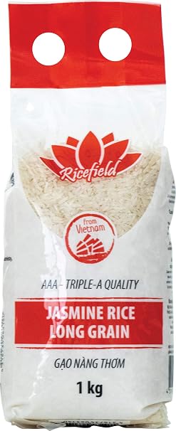 RICEFIELD Jasmine Rice 100% Long Grain 1 kg