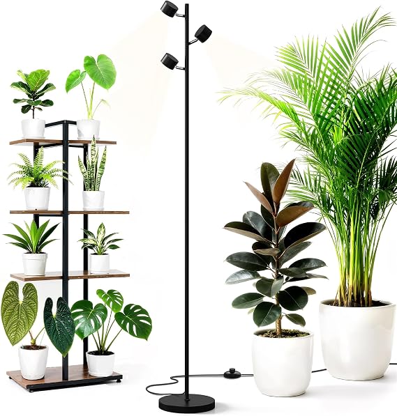 Barrina T1X3 Standing Grow Lights for Indoor Plant, 6FT 30W 5000K High PPFD