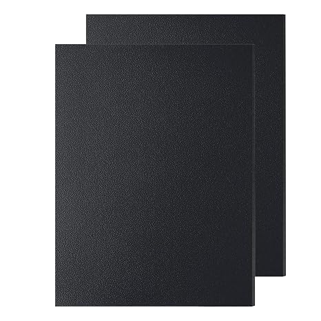 ABS Plastic Sheet 1/8 Inch Thick 18" x 24" (2-Pack),Black Rigid Moldable Panel with Different Surfaces (Textured Front & Smooth Back) for Structural Parts, Project Enclosures, and DIY Home Decor, etc.