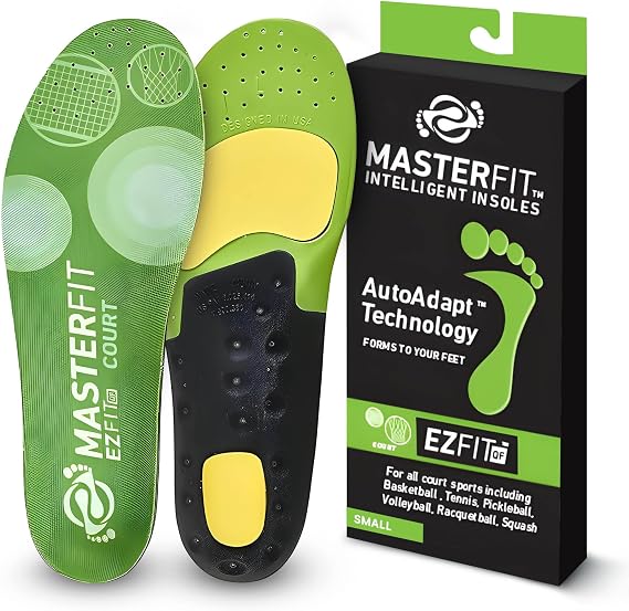 Court Sport Insoles for Men & Women, Pickleball & Basketball, S