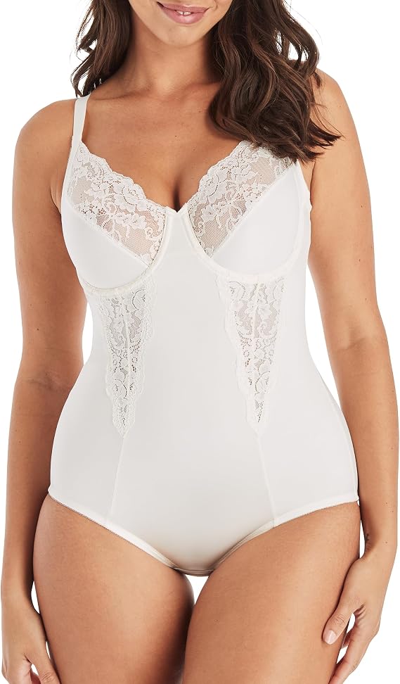 Maidenform Women's Shapewear Tummy Control Bodysuit, Built-In Underwire Bra, Ultra Firm Control Shapewear for Women