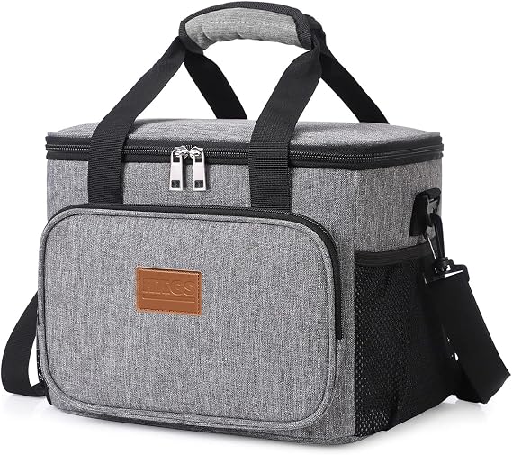 HAEGS Thermal Bag, Cold Hot Holder Insulated Lunch Bag, Cooler Ice Cream Lunch Bag 15L - Gray