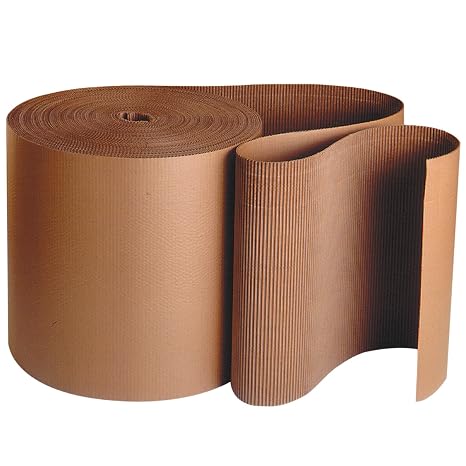 Top Pack Supply Singleface Corrugated Roll, B-Flute, 48" x 250', Kraft (Pack of 1 Roll)