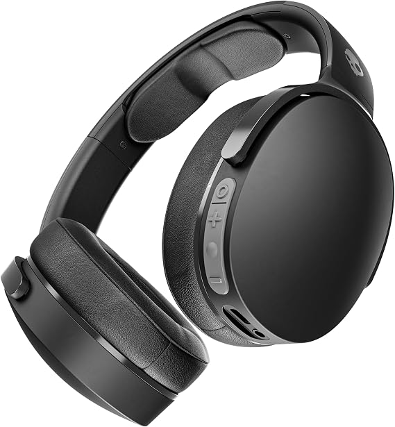 Skullcandy Hesh Evo Wireless Over-Ear Bluetooth Headphones - True Black | Bluetooth, Noise Isolating Fit, 36 Hours Battery, Foldable, Lightweight Design, Microphone, Travel, Commuting, Studying