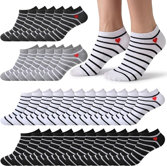 18 Pairs Ankle Socks for Women Low Cut Athletic Socks Size 9-11 | Lightweight Thin, No Slip, Breathable Soft, Moisture-Wicking, Seamless Toe, Casual Daily Wear, Running Sports