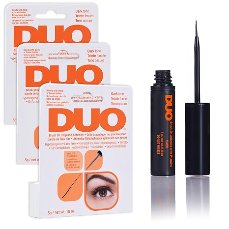 Duo Brush-On Lash Glue Dark Tone 0.18 Ounce (Pack of 3)