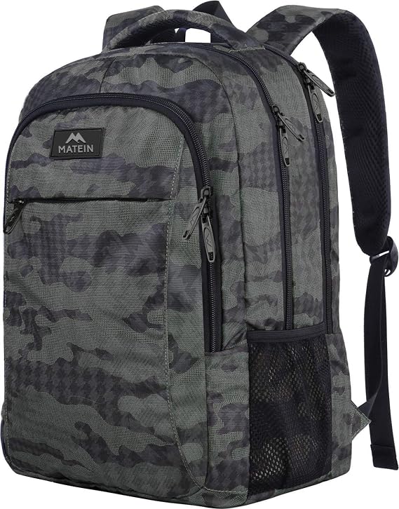MATEIN Travel Computer Backpack, 15.6 Inch Sturdy College Laptop Bookbag