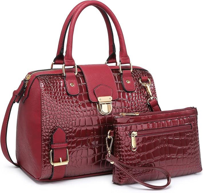 Womens Satchel Purse Boston Barrel Bag Top Handle Handbag Work Tote