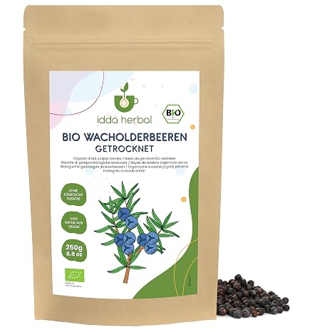 IDDA Herbal Juniper Berries Whole Organic 250g