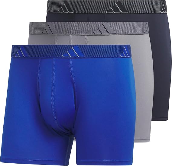 adidas Men's Microfiber Trunk Underwear, Performance Athletic Fit (3-pack) Trunks (pack of 3)