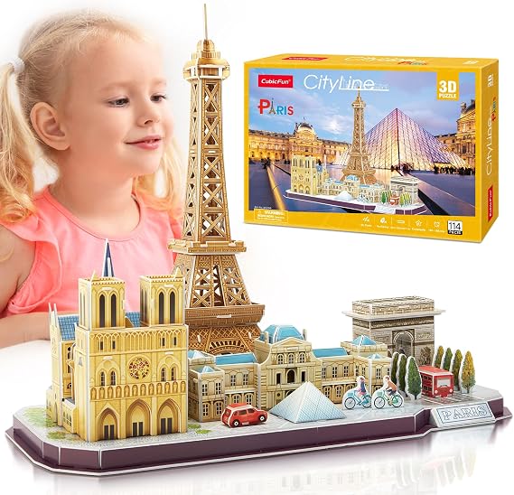 CubicFun 3D Puzzles for Kids Ages 8-10 Pairs Cityline