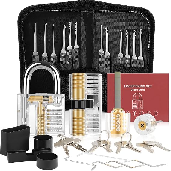 Diyife 36-Piece Lock Picking Set Lock Picking Set Lock Pick Set Black