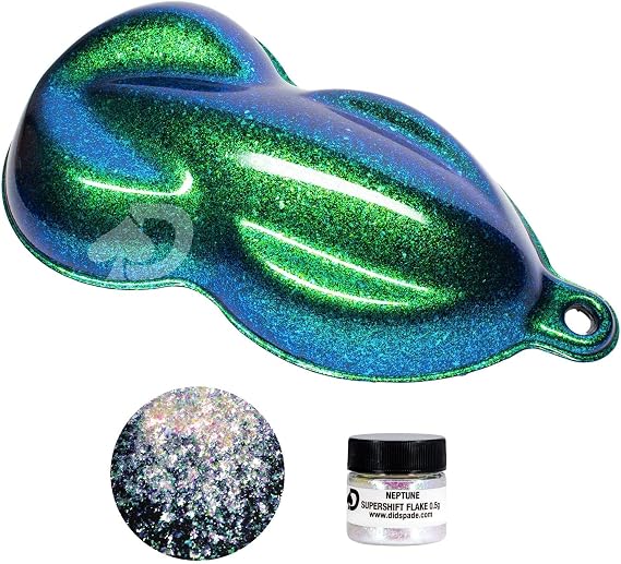 Neptune SuperShift Flake 0.5g Green Blue Purple Intense ColorShift Chameleon Flake Pigment | Glitter Flake Powder for Nail Art | Flake Powder for Epoxy, Resin, Molds, Tumblers, Craft Paint