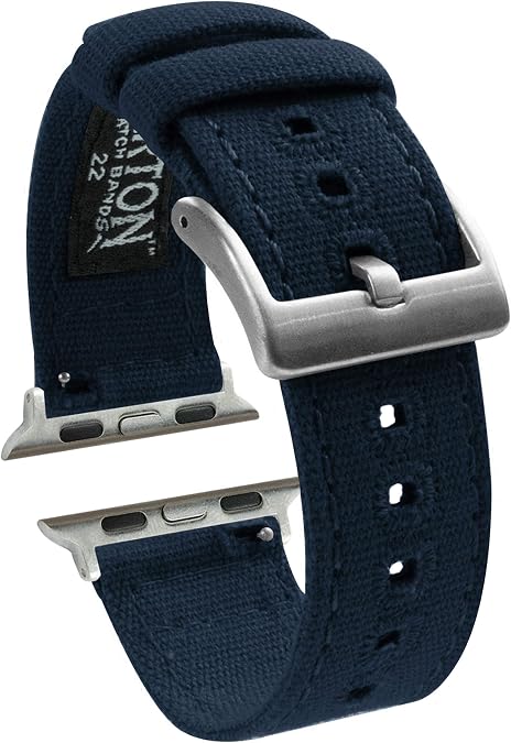 BARTON WATCH BANDS - Canvas Watch Bands Compatible with Apple Watch Models - 1, 2, 3, 4, 5, 6, 7, 8, 9, 10, SE, Ultra & Ultra 2