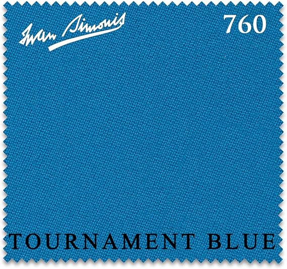 Simonis 760 Pool Billiard Table Cloth - Authorized Dealer (7 ft, Tournament Blue)