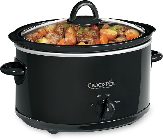 Crock-Pot 4-Quart Manual Slow Cooker, Black