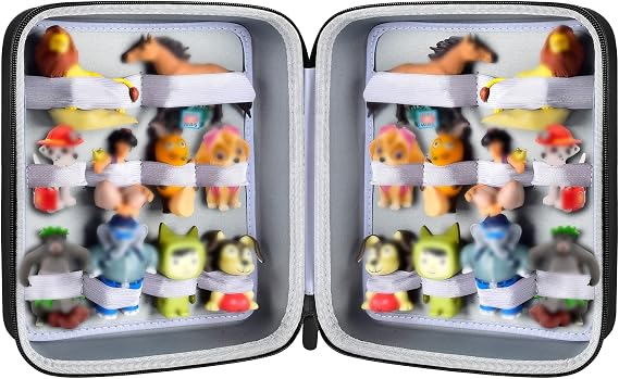 PAIYULE Case for Tonies Figures Audio Play Character, Figurine Kids Toy | Figurine Storage, Kids Toy Organizer, Carry Handle, Bag Only, For Kids Playrooms & Trips, Black