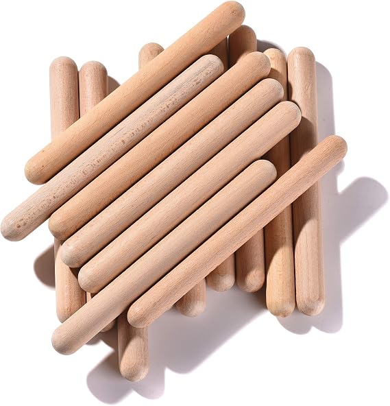 Rhythm Music Lummi Sticks for Kids, 16 Pack Sticks with Carry Bag, 8 Inch