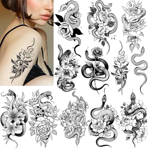 Tazimi Snake Temporary Tattoos